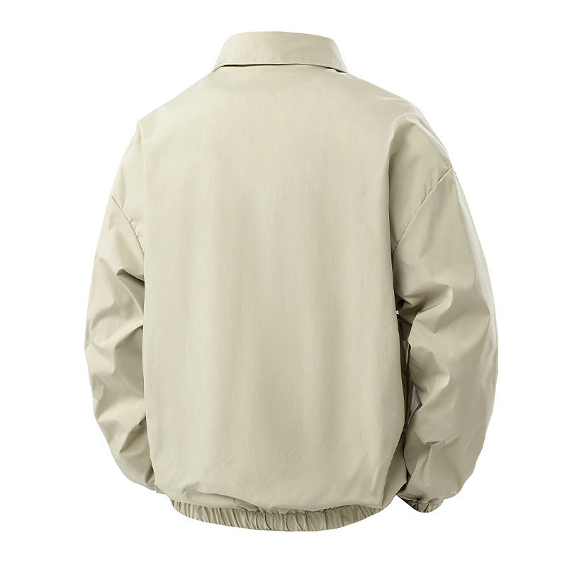 Herren Leichte Utility-Coachjacke mit Druckknopfverschluss, Ärmel-Reißverschluss & elastischem Saum Shop Nory