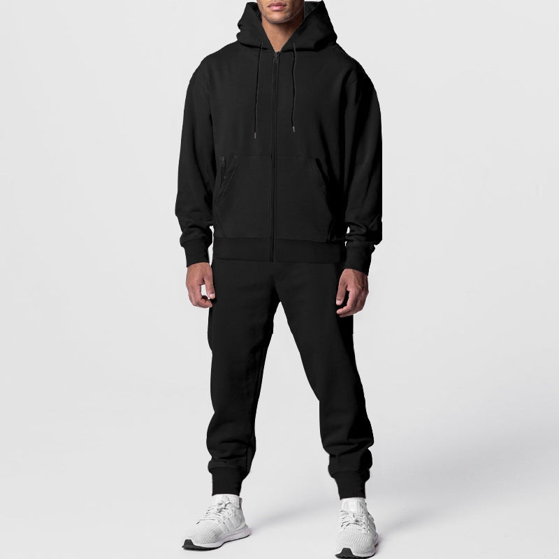 Herren nan zweiteiliges Trainingsset mit Reißverschluss-Kapuzenjacke und tapered Jogginghose Shop Nory
