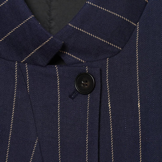 Damen Kurzblazer im Boxy-Cut mit Stehkragen und Nadelstreifen Shop Nory