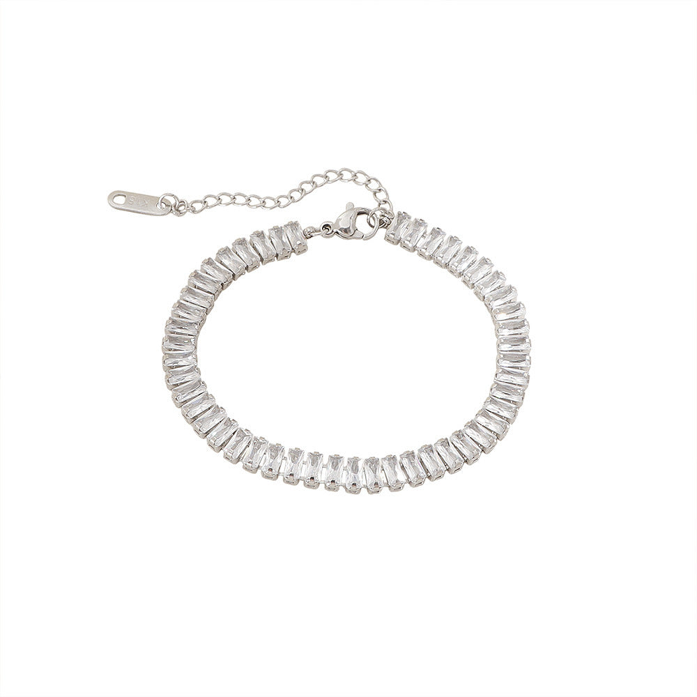Damen Elegante Kristallbesetzte Tennisarmband Shop Nory