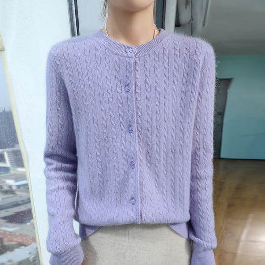 Damen Kurzgeschnitteter Feinstrick-Cardigan mit dezenter Struktur und Rundhalsausschnitt Shop Nory