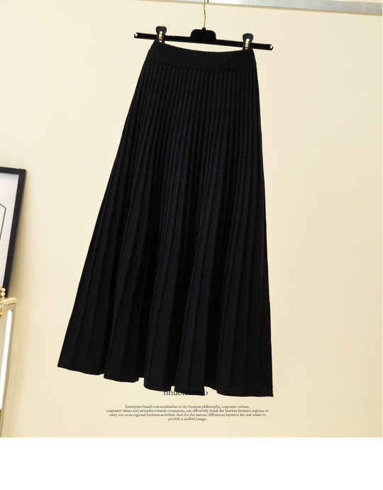 Damen Plissierter Maxirock aus weichem Strick Shop Nory 1787632206