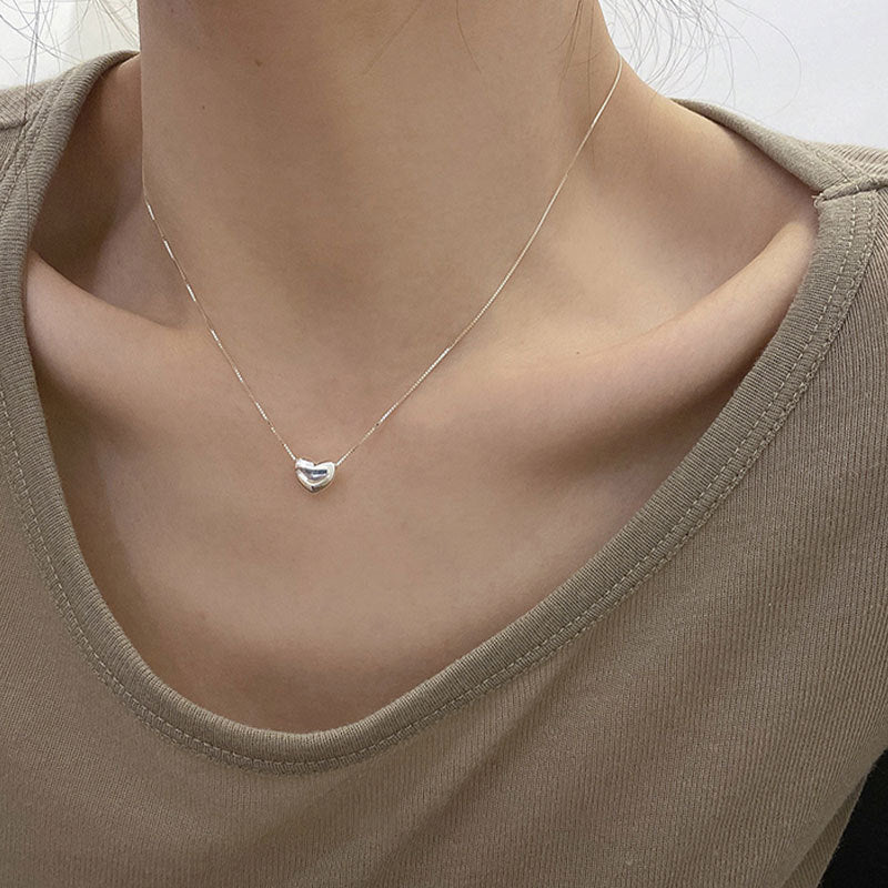 Damen feine Halskette mit herzförmigem Anhänger Shop Nory