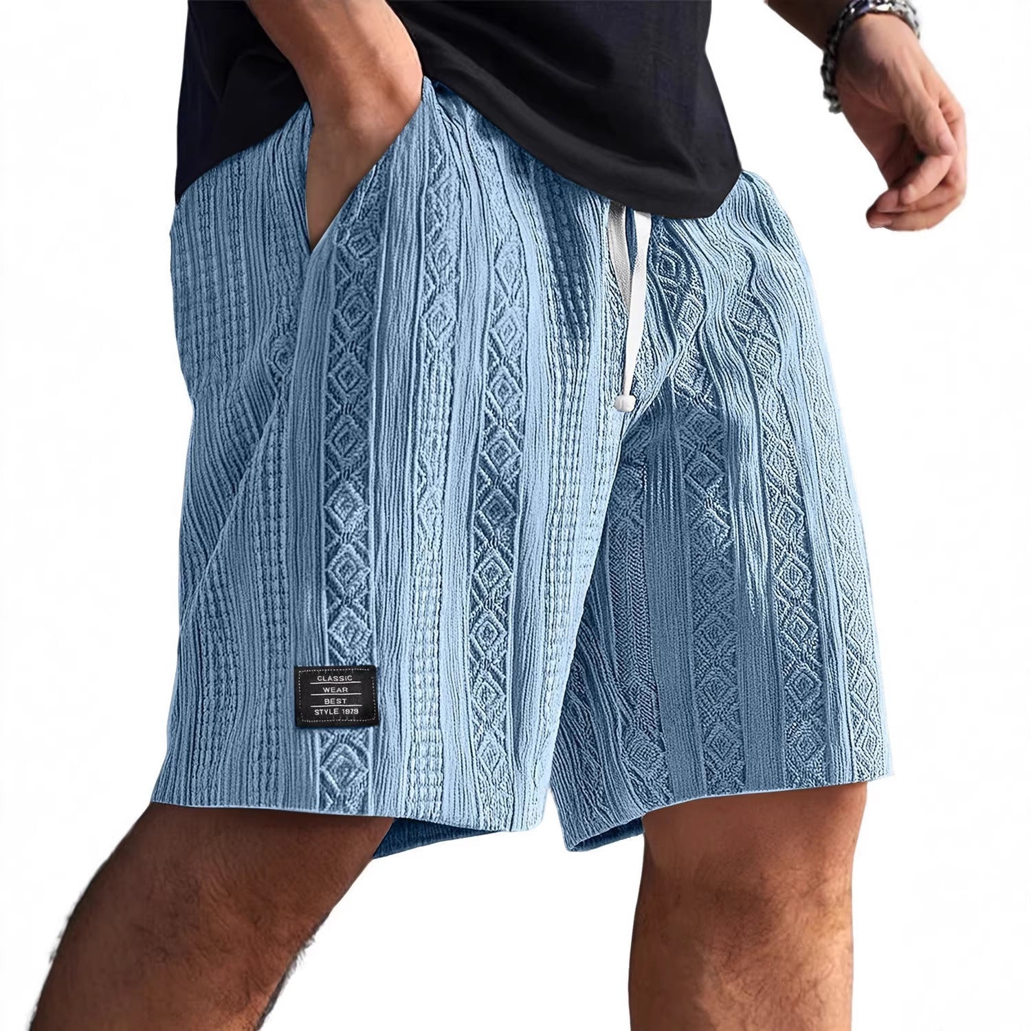 Herren Stilvolle Freizeithosen im lässigen Strickdesign