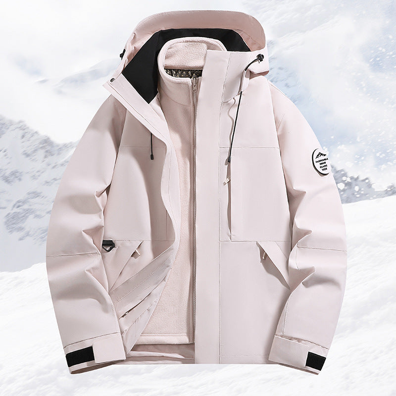 Damen Technische Ski- und Winterjacke mit abnehmbarer Innenjacke und verschweißten Nähten Shop Nory