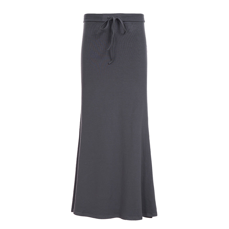 Damen nan Maxirock aus weichem Jersey mit Bindebund, hoher Taille und seitlichen Schlitzen Shop Nory