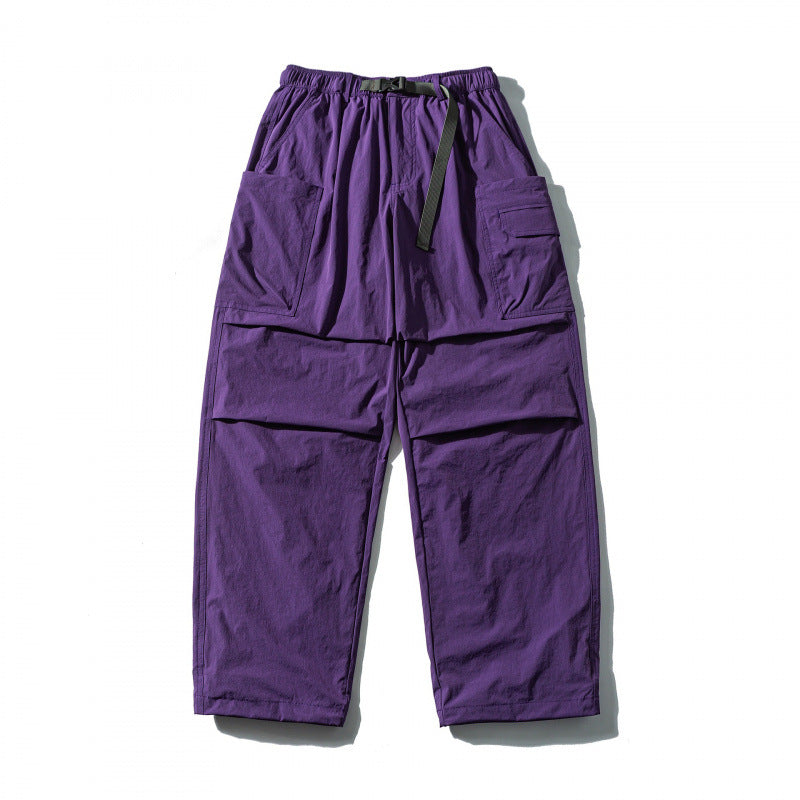 Unisex Utility-Cargo-Hose mit elastischem Bund, verstellbarem Gurt und großen aufgesetzten Taschen Shop Nory