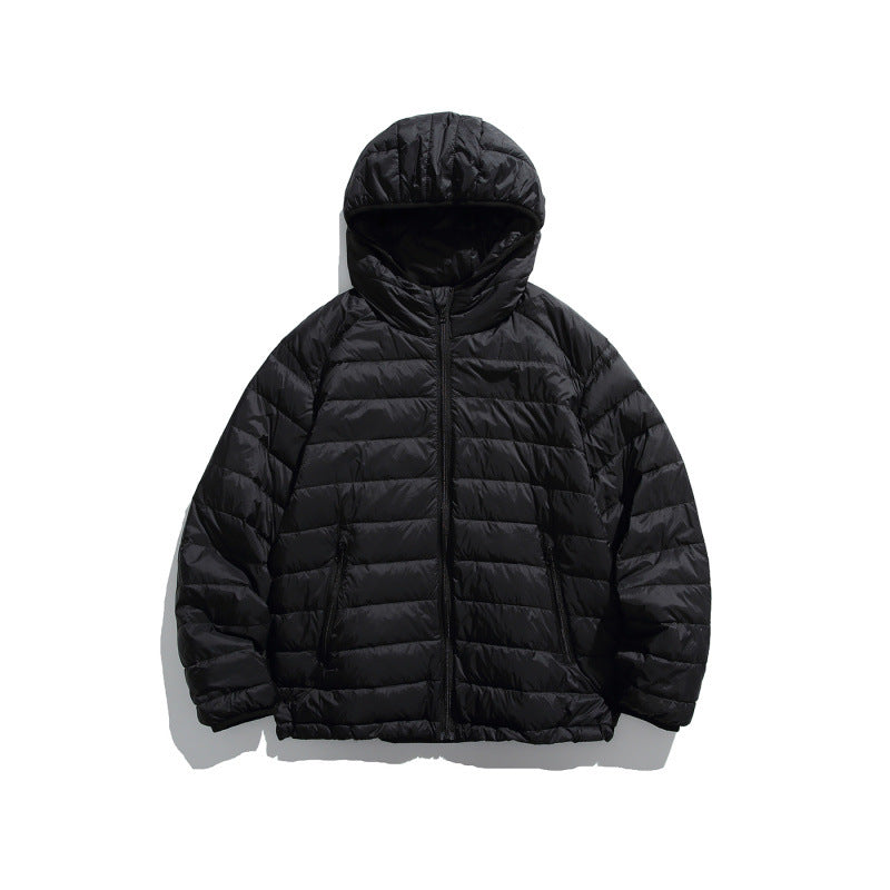 Unisex Ultraleichte gesteppte Kapuzenjacke mit Thermofüllung und Reißverschlusstaschen Shop Nory