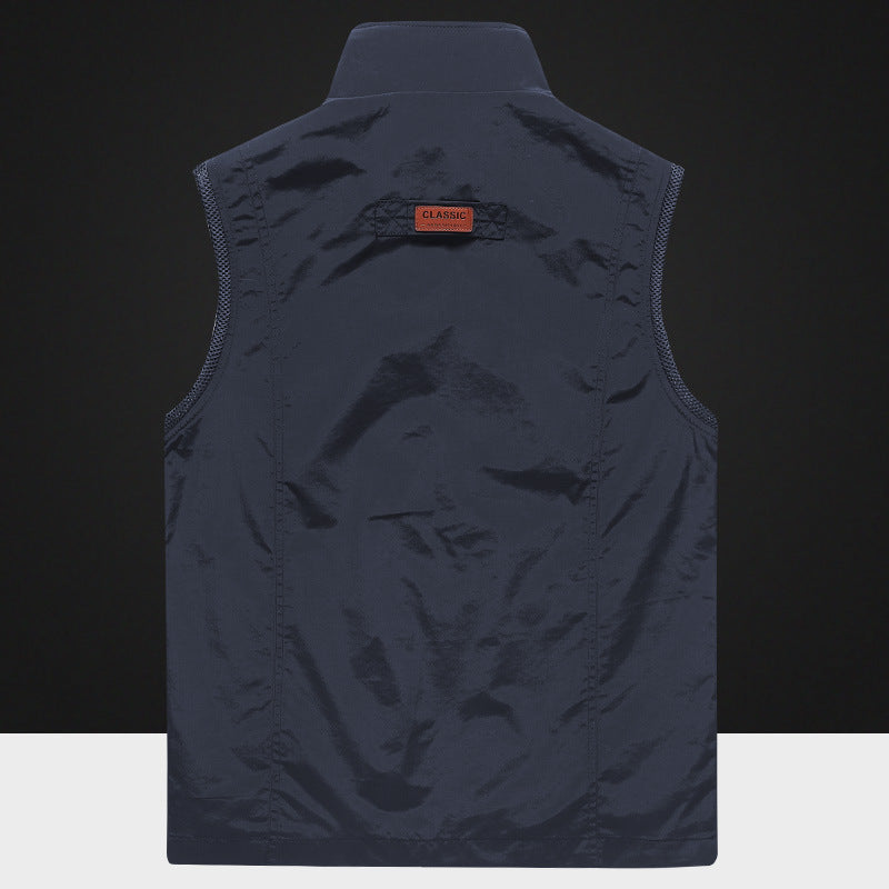 Herren Multifunktionale Outdoor-Utility‑Weste mit Mesh‑Innenfutter und Mehrfachtaschen Shop Nory