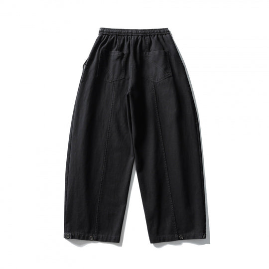 Unisex Weite Ballonhose aus Baumwollmix mit Tunnelzugbund und dekorativen Abnähern Shop Nory
