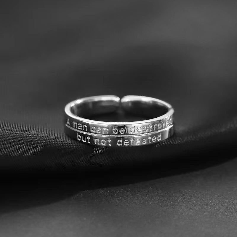 Herren Offener Ring mit inspirierender Gravur Shop Nory