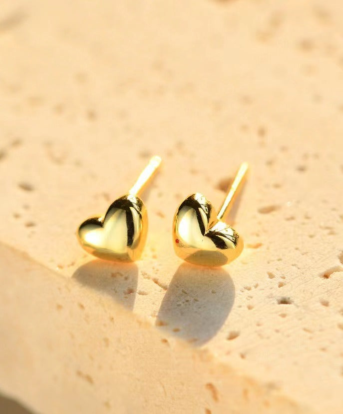 Damen Herzförmige Gold Stecker Ohrringe Shop Nory