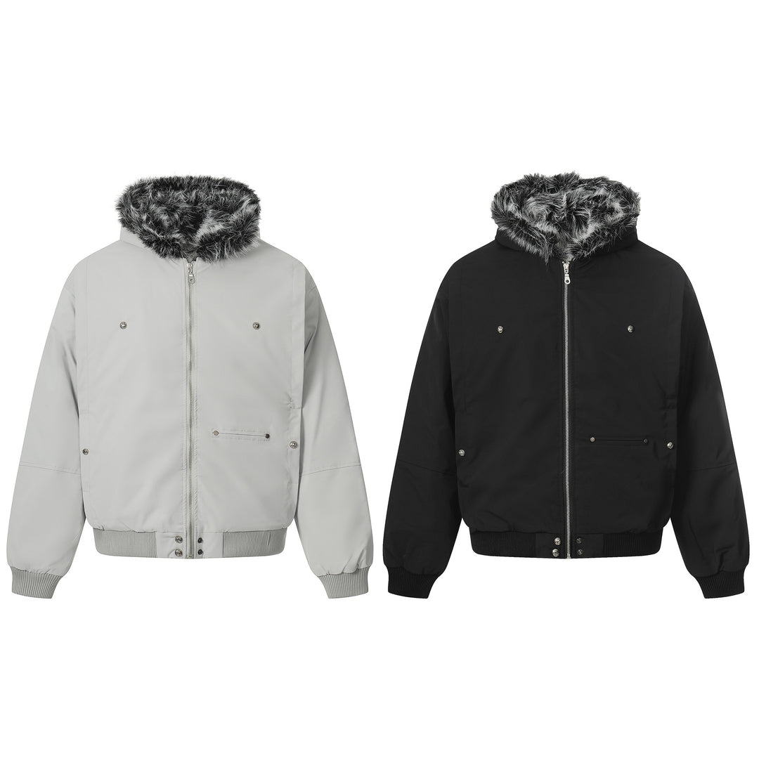 Herren Kurzboxy Bomberjacke im Aviator‑Look mit abnehmbarem Kunstfellkragen Shop Nory