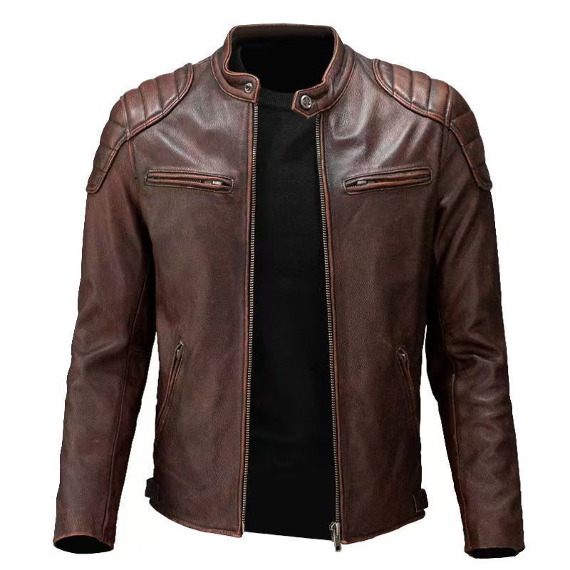 Herren Lederjacke im Fieldjacken-Schnitt mit aufgesetzten Brusttaschen Shop Nory
