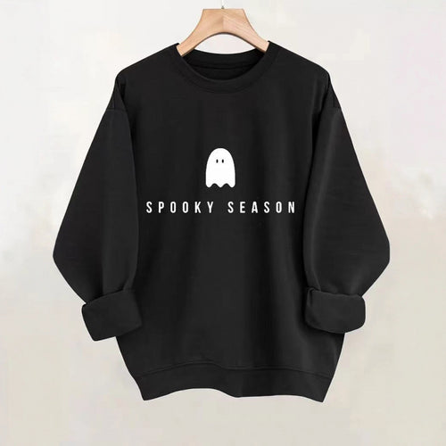 Unisex lässiges Halloween Sweatshirt mit Gespenst-Print und Oversize-Schnitt Shop Nory