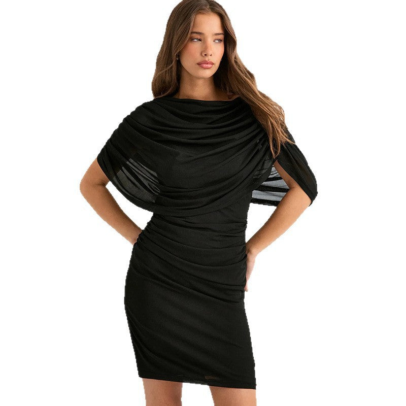 Damen figurbetontes Cocktailkleid mit Drapierung