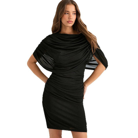 Damen figurbetontes Cocktailkleid mit Drapierung