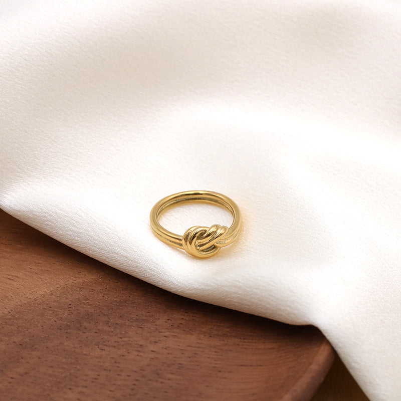 Damen Zierlicher Knotenring aus hochwertigem Metall Shop Nory