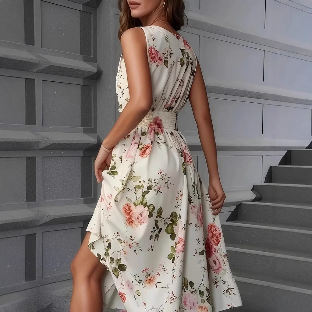 Damen Verspieltes A-Linien Kleid mit floralen Details