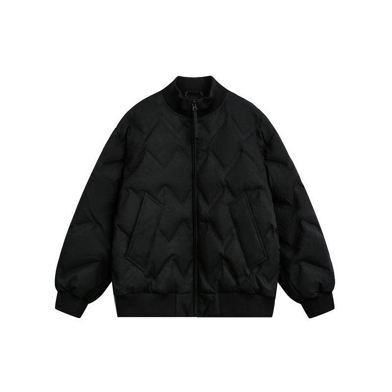 Herren Oversize-Steppblouson mit Rippkragen und Zickzack-Steppung Shop Nory