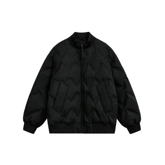 Herren Oversize-Steppblouson mit Rippkragen und Zickzack-Steppung Shop Nory