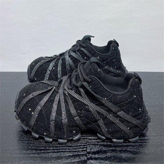 Damen Glitzernde Outdoor‑Sneaker mit skulptierter Profilsohle und elastischem Riemchendesign Shop Nory