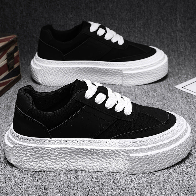 Damen modische Sneakers mit hoher Plateausohle und eleganter Oberflächenstruktur