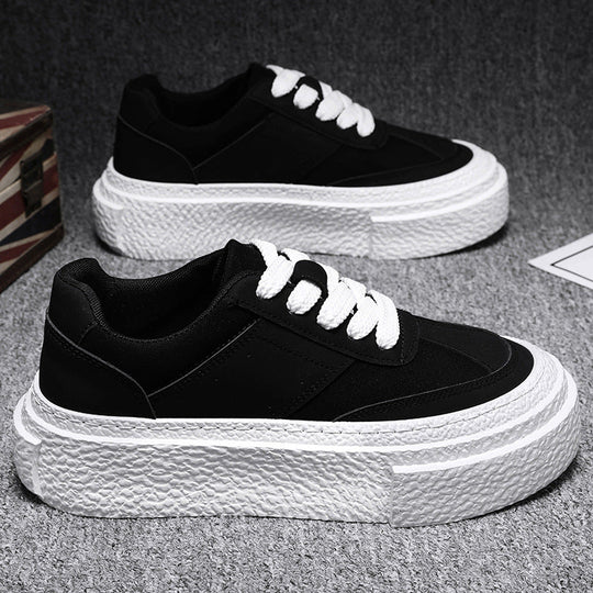 Damen modische Sneakers mit hoher Plateausohle und eleganter Oberflächenstruktur
