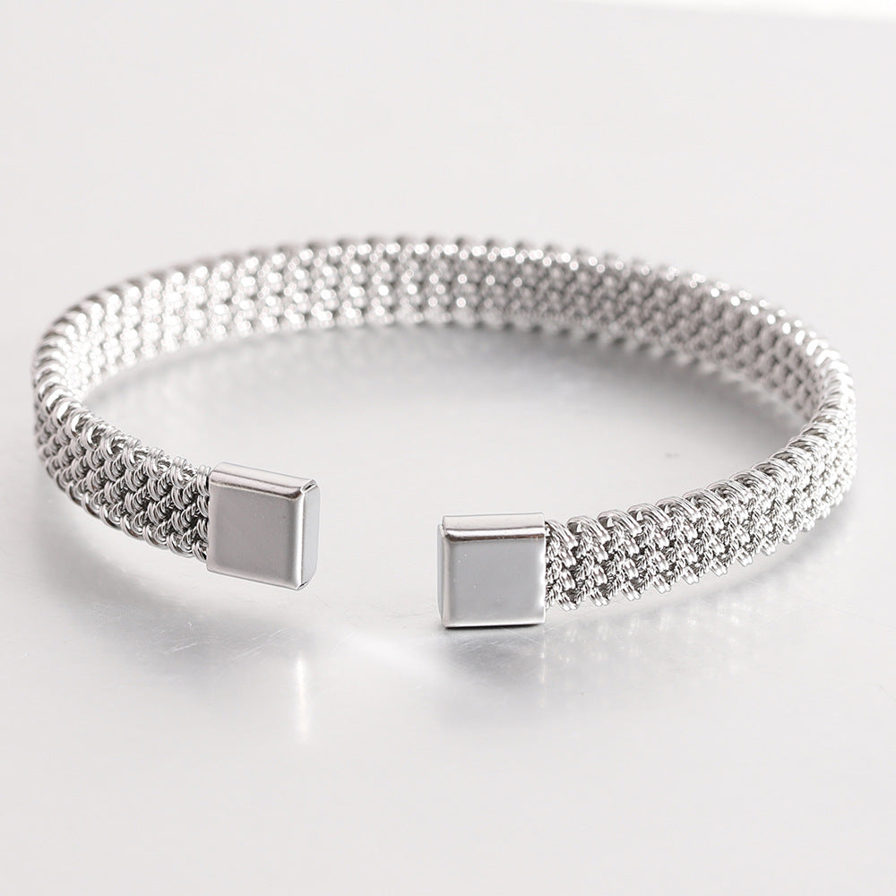Damen elegantes und flexibles Edelstahlarmband Shop Nory