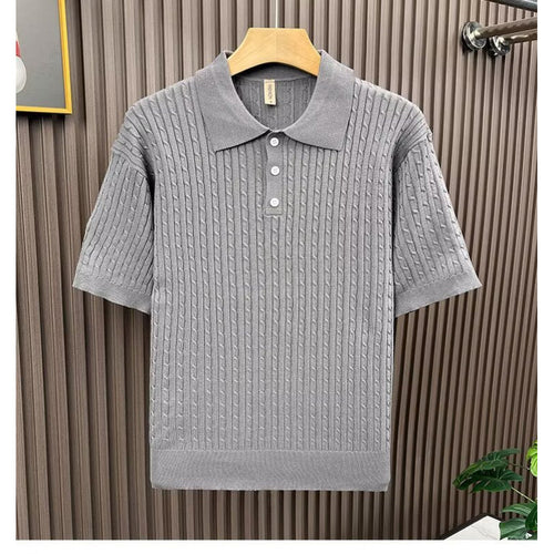 Herren Modisches Strick-Polohemd mit strukturiertem Design Shop Nory