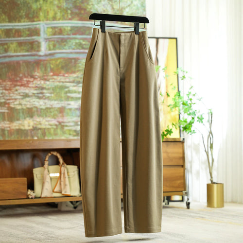 Damen Elegante und bequeme, hoch taillierte Stoffhose Shop Nory