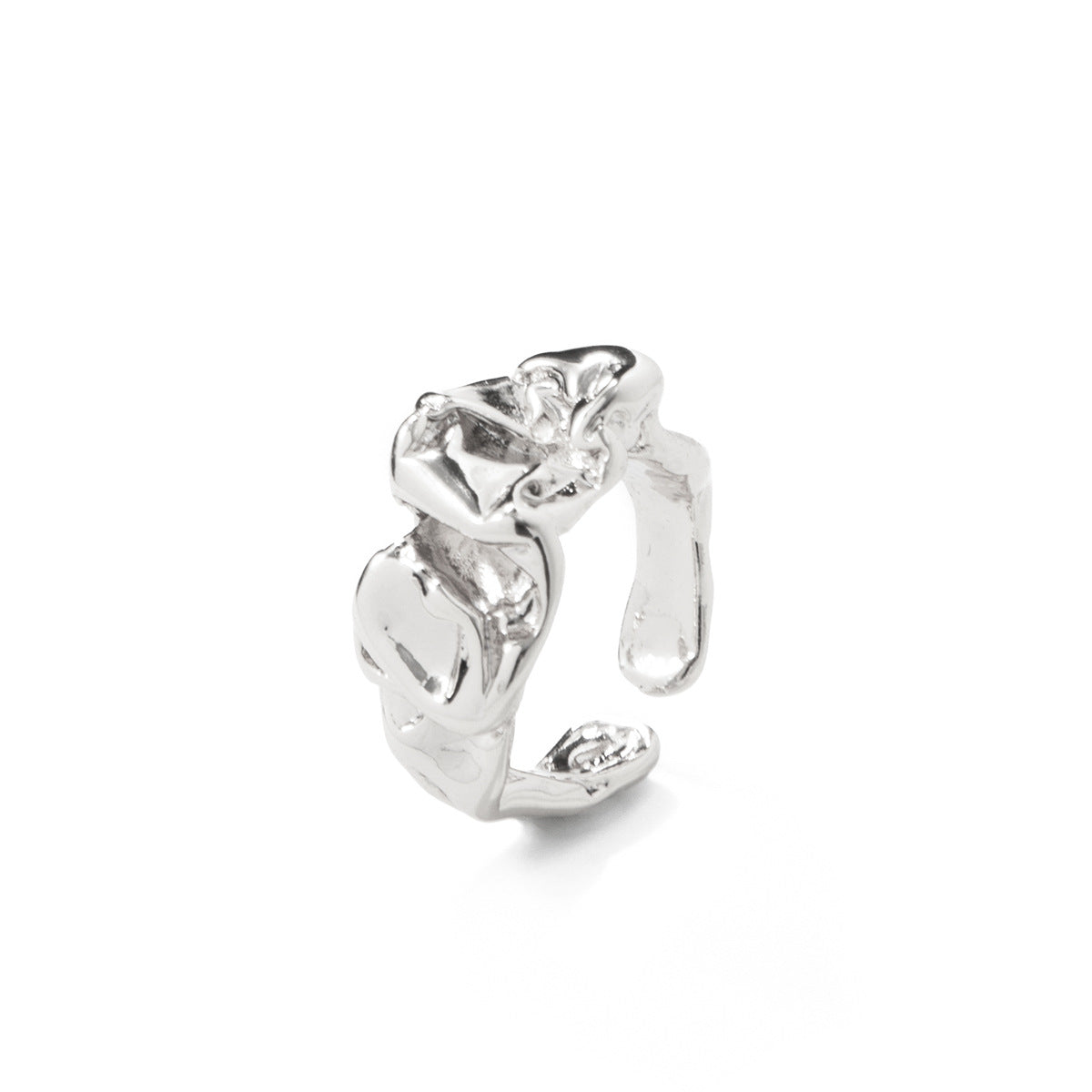 Damen skulpturaler Ring aus goldfarbenem Metall Shop Nory