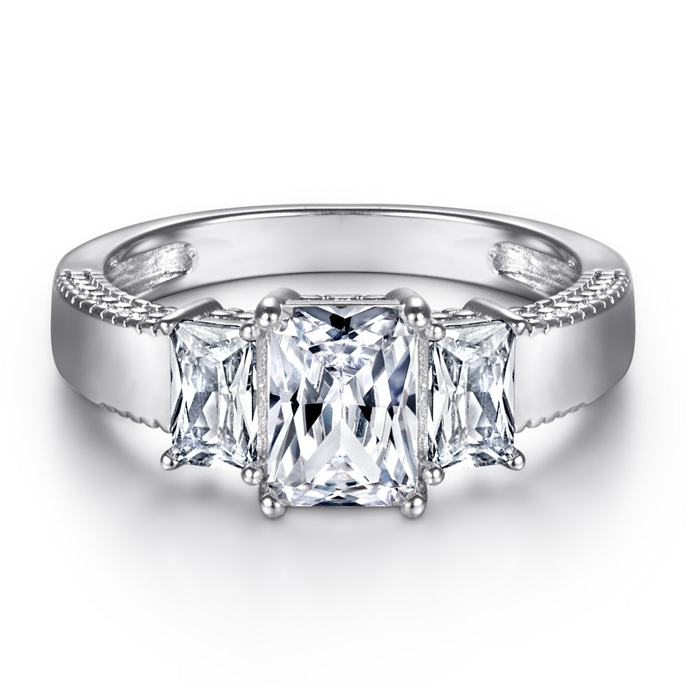 Damen Ring mit filigranem Design und funkelnden Zirkonia-Steinen Shop Nory