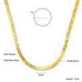 Damen Edelstahl Halskette mit goldplattierter Oberflächenstruktur und flexibel einstellbarer Länge Shop Nory