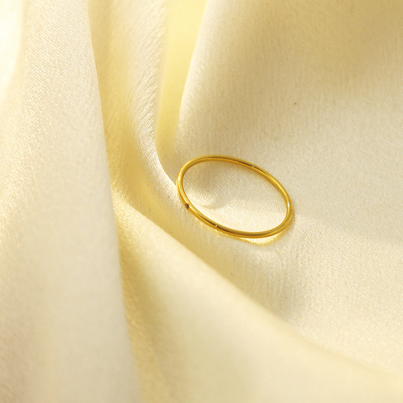 Damen feiner Ring mit minimalistischem Zirkonia Akzent Shop Nory