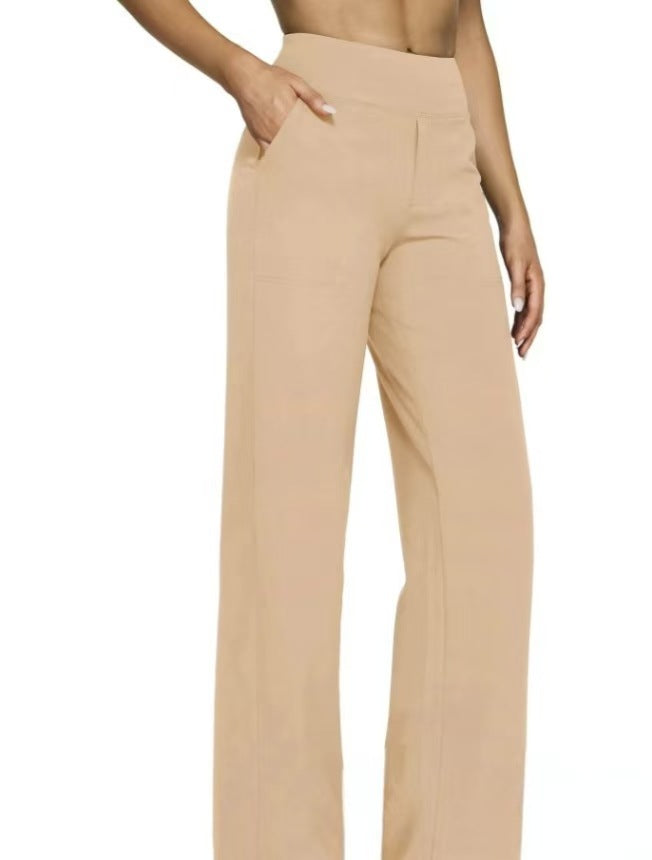 Damen Weit geschnittene Komfort-Hose mit elastischem Bund und praktischen Taschen