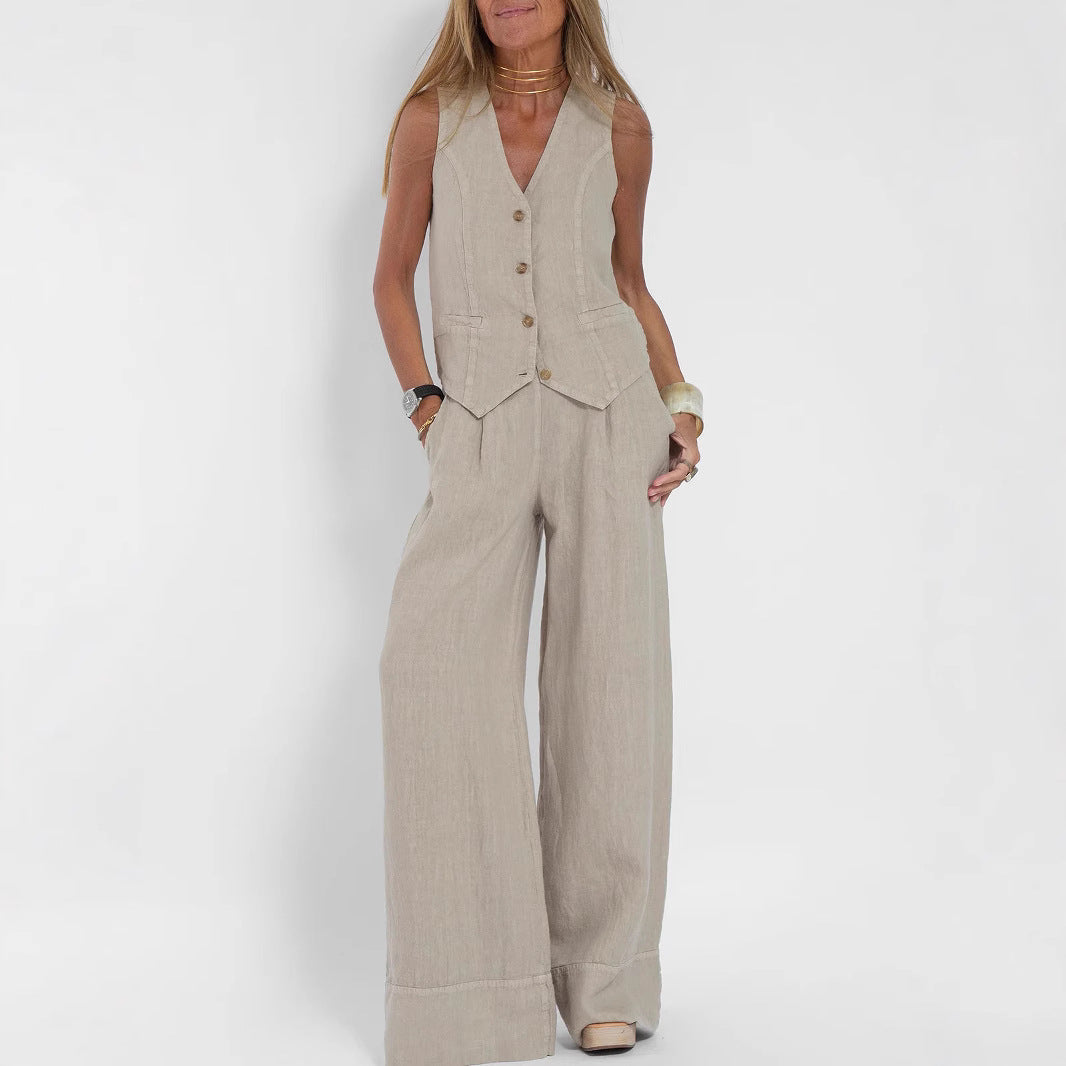 Damen Leinenweste im eleganten Design