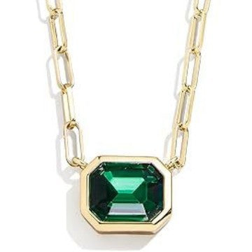 Damen Halskette mit facettiertem Rubinanhänger und eleganter Gliederkette Shop Nory