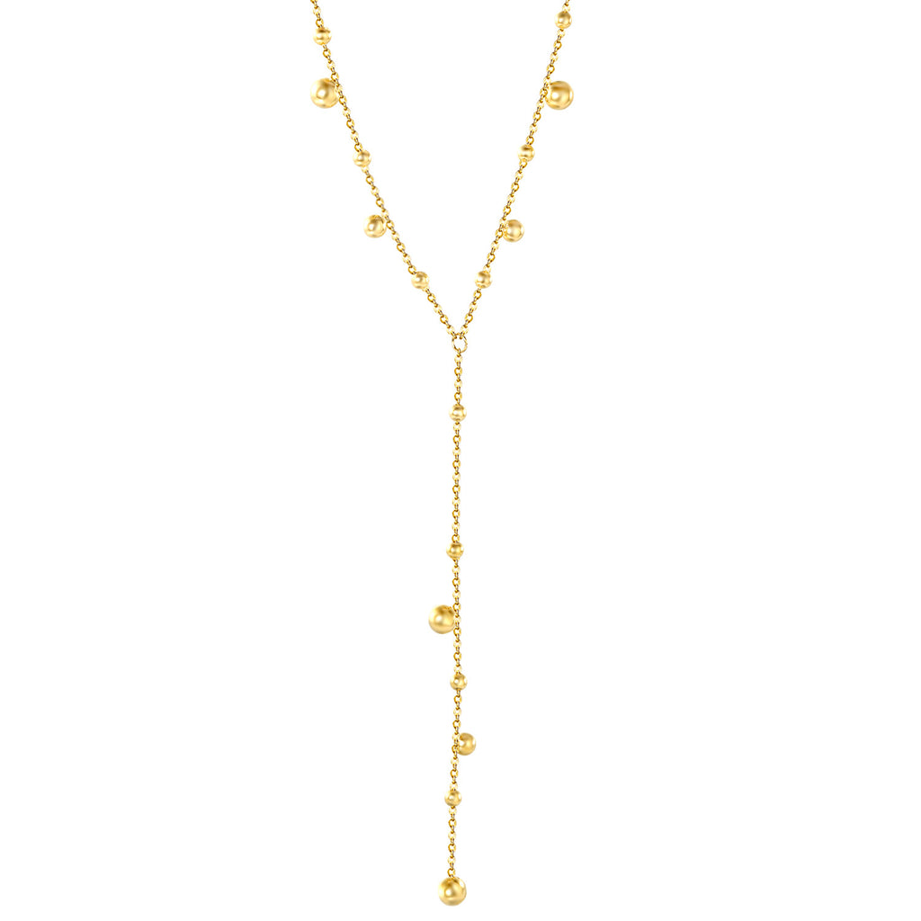 Damen Y-förmige Halskette mit filigranen Anhängern und verstellbarem Design Shop Nory