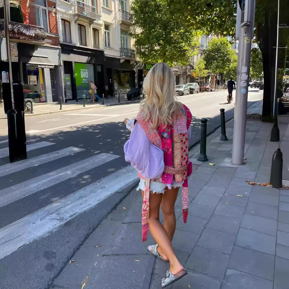 Damen Kurze, bestickte Sommerjacke