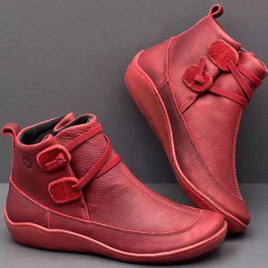 Damen Lederoptik-Stiefelette mit gepolstertem Komfortfußbett und schlanker Plateausohle Shop Nory