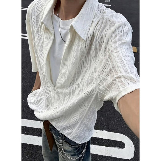 Herren Modisches Kurzarm-Hemd Shop Nory