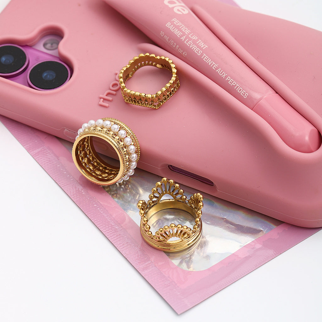Damen Eleganter Ring im Krone-Design aus hypoallergenem Edelstahl Shop Nory