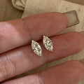 Navette Schliff Diamant Ohrstecker mit Feiner Krappenfassung