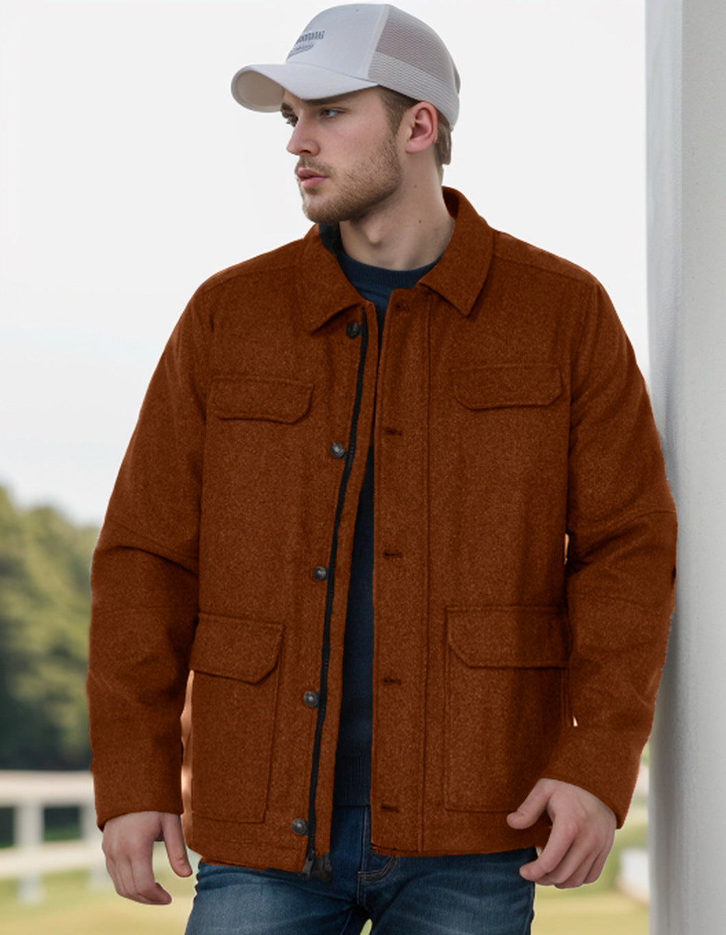 Herren lässige Flanelljacke