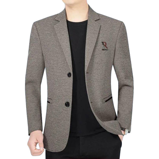 Herren Slim-Fit Sakko mit dezentem Logo und StrukturgewShop Norye Shop Nory