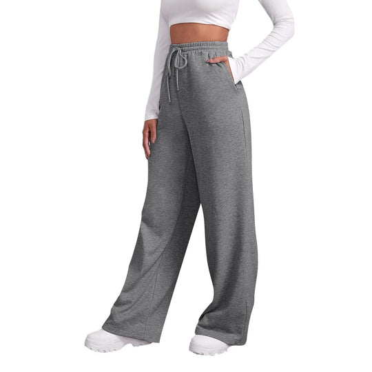 Damen nan weiter Highwaist Palazzo-Jogger mit elastischem Komfortbund, Kordelzug und seitlichen Eingrifftaschen Shop Nory