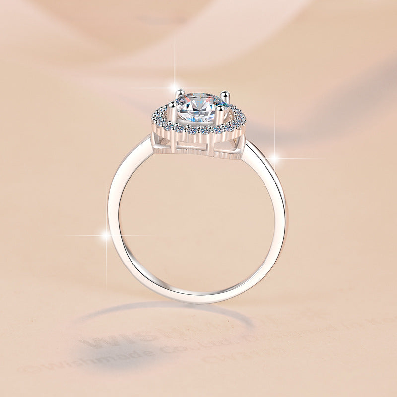 Damen Verlobungsring mit elegantem Zirkonia-Besatz Shop Nory
