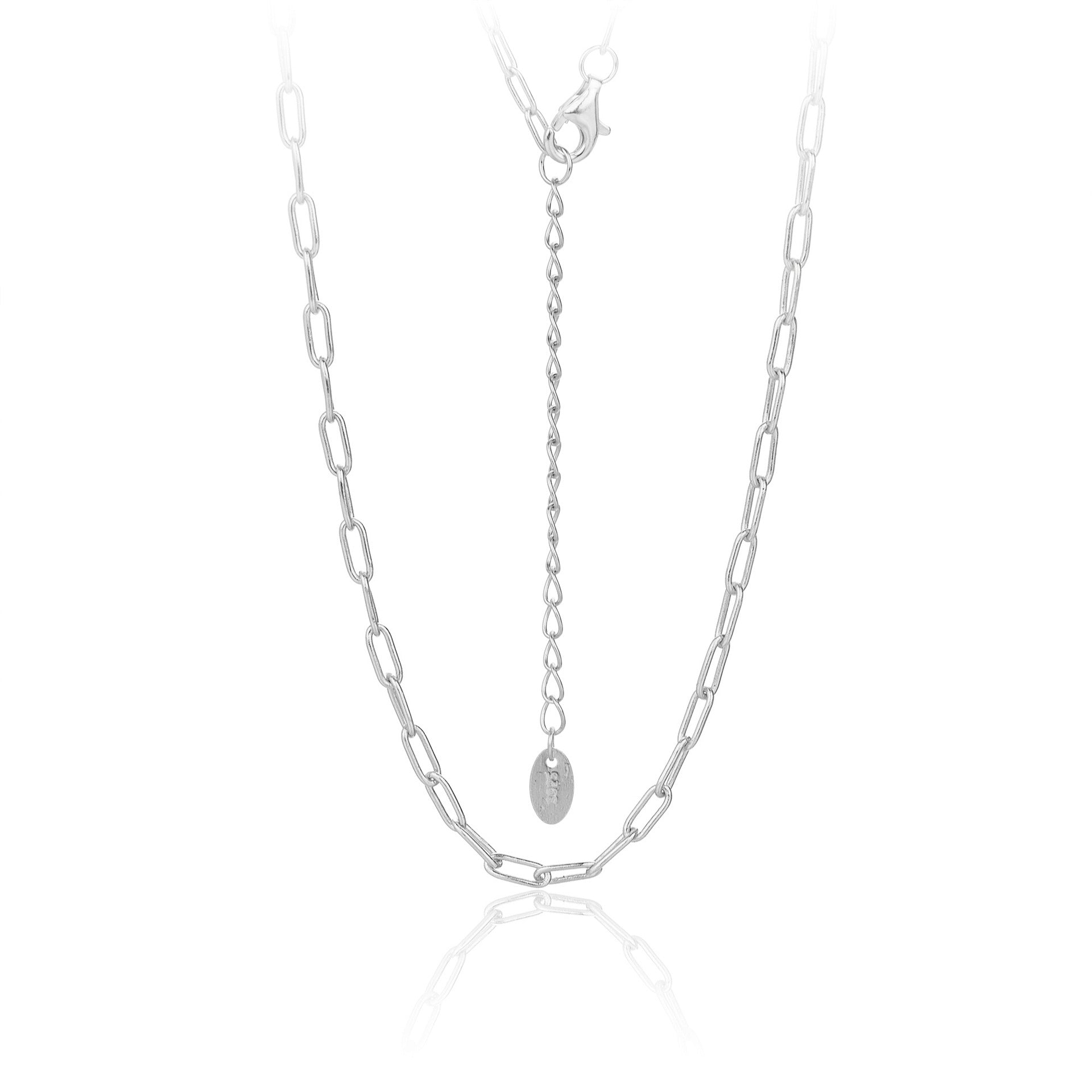 Damen Kette aus hochwertigem 925 Sterling Silber mit modernem Glieder-Design Shop Nory