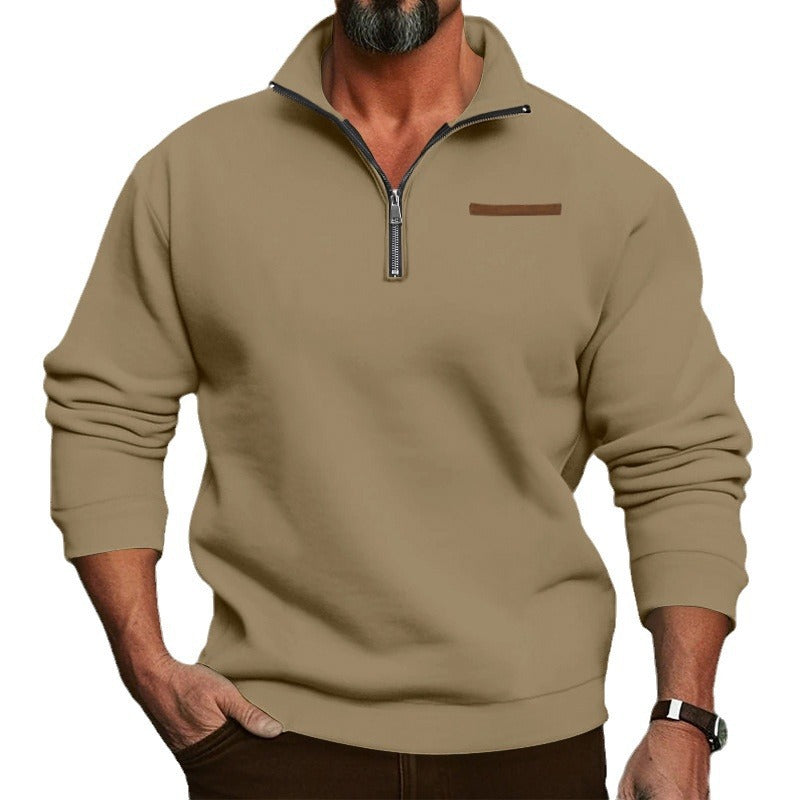 Herren Fleece Sweatshirt mit Reißverschluss